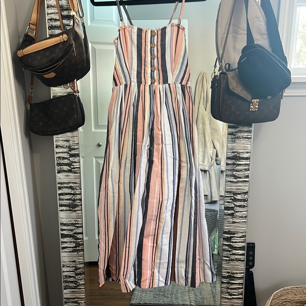 Free People White Spaghetti Strap Sundress